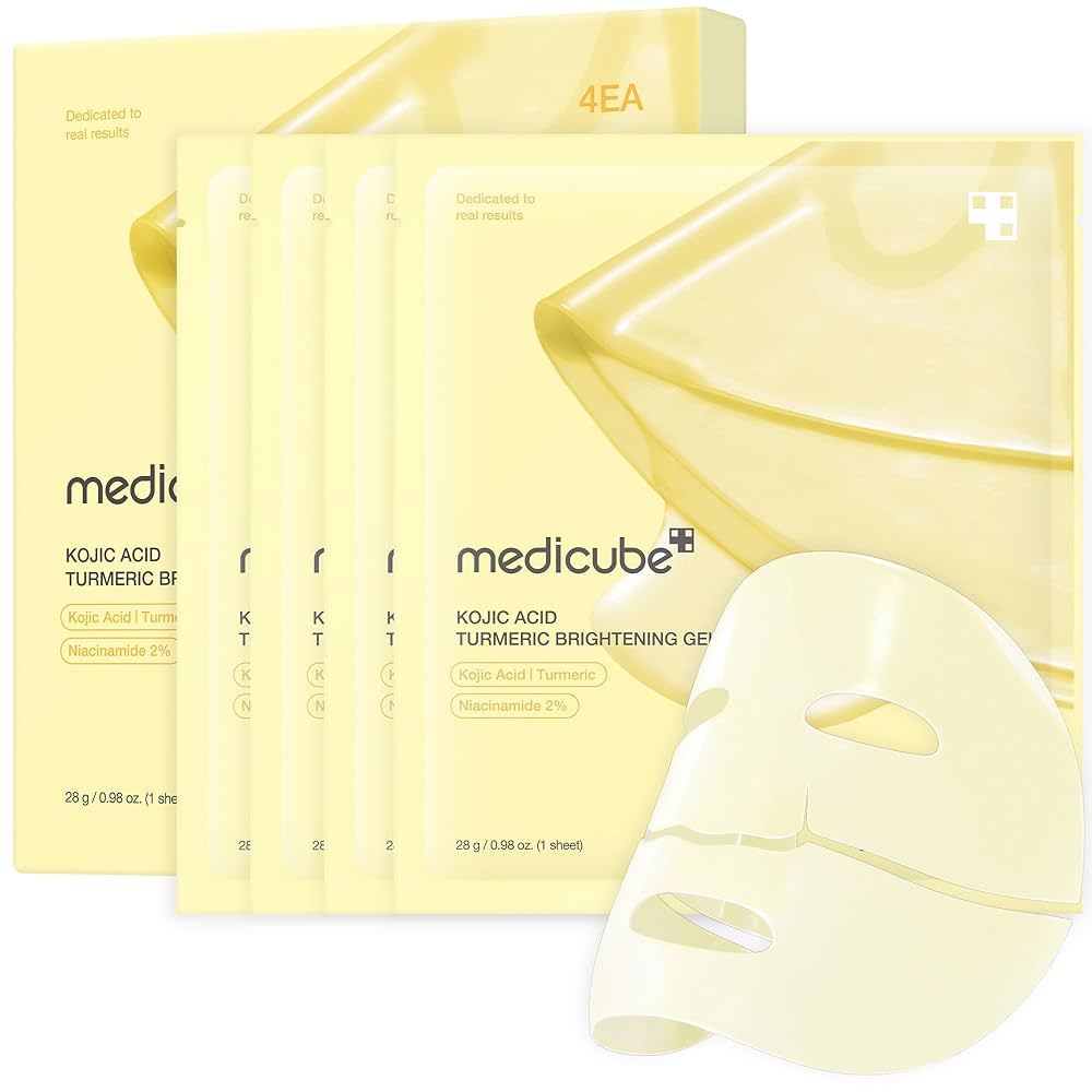 medicube Kojic Acid Tumeric Brightening Gel Mask 4 stuks